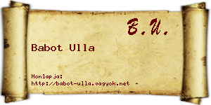 Babot Ulla névjegykártya